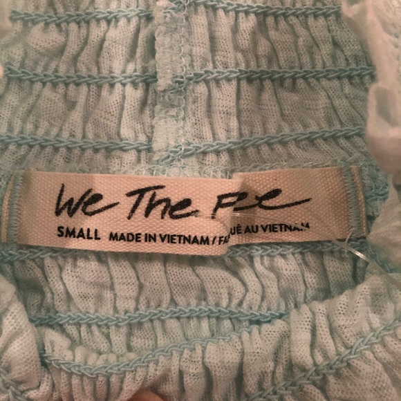 NWT Free People Caroline long-sleeve top, size S, iced aqua - Picture 6 of 13